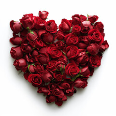 Heart of Red Roses Symbolizing Everlasting Love