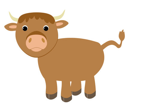 cartoon cow illustration created in illustrator 