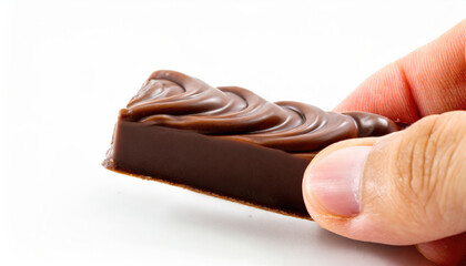 Hand holding chocolate 