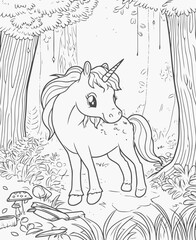 horse in the forest