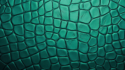 Cracked structured leather modern green design as background texture