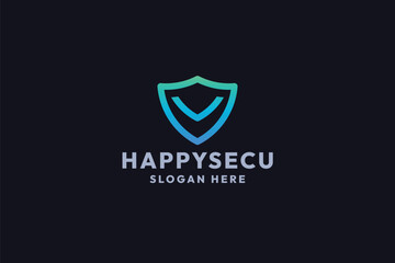 Happy Secure Shield Logo
