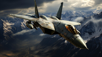 A Fighter Jet With Missiles In Action - obrazy, fototapety, plakaty
