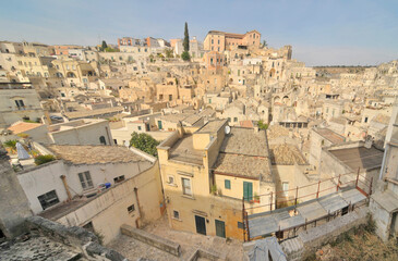Fototapeta na wymiar Panorama of the Italian city of Matera