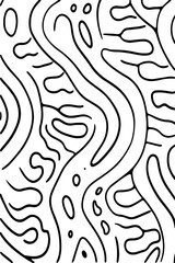 Hand drawn line black color vector background for decoration, presentation, social media, print, t shirt 10 eps