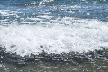 Blue sea and blue sky background. Summer sea and blue sky.