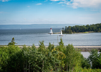 The Kidston Island Lighthouse is a lighthouse on Kidston Island, located in the Bras d'Or lakes, in...