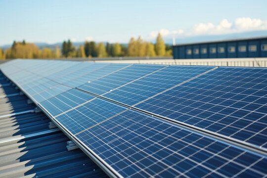 Metallic Solar Power: Photovoltaic System on Industrial Roof