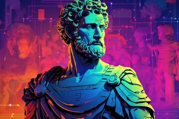 statue of Marcus Aurelius - obrazy, fototapety, plakaty