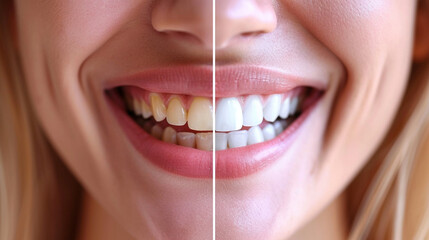 Radiant Smile Evolution: Before and After Dental Whitening Transformation
