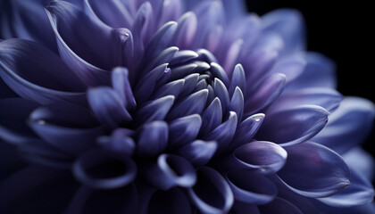Close up of a vibrant purple flower, beauty in nature generated by AI