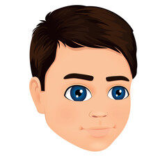 little boy head crossed view