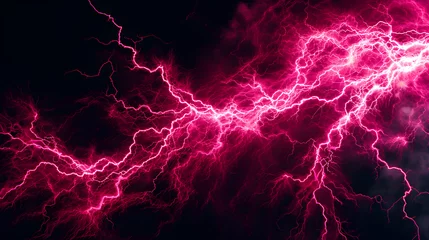Foto op Canvas Abstract background of pink lightning © Sarah