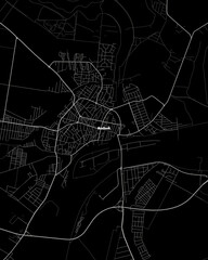 Szolnok Hungary Map, Detailed Dark Map of Szolnok Hungary