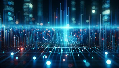 Photorealistic 3D Digital Datascape with a Bokeh Effect Network