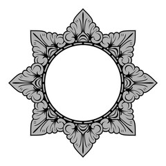 abstract floral frame. Mandala Pattern Vector Art, Icons, and Graphics for Free Download