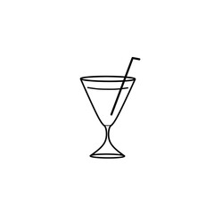 Glass of juice icon isolated on transparent background