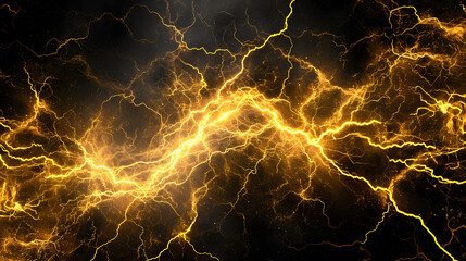 Abstract background of yellow lightning