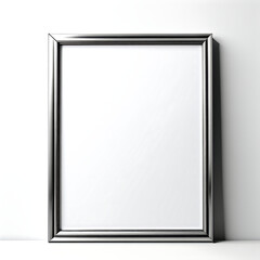 Silver frame blank mockup