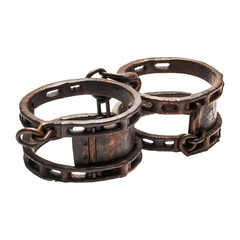 RUSTY_HANDCUFF isolated on transparent and white background