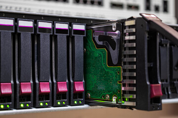 Replacing a hard drive with data in a powerful server.