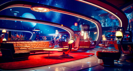 Living room with couch and chair in the middle of the room.