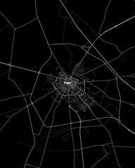 Foggia Italy Map, Detailed Dark Map of Foggia Italy