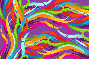 Naklejka premium Abstract Swirl Waves Pattern Illustration Background