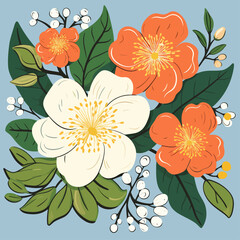 vector garden botanical element collection set