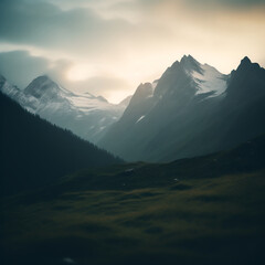 Obraz premium Sunrise over the mountains