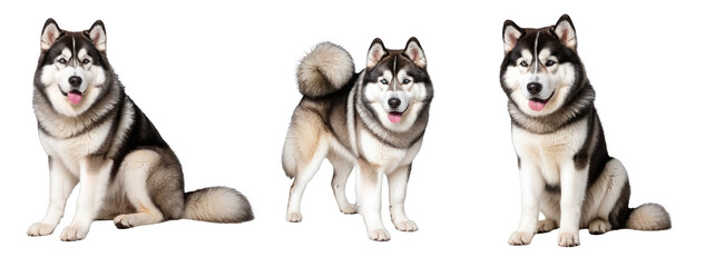 Malamute on a transparent background, PNG Format