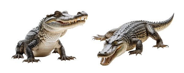 crocodile isolated on transparent background, PNG Format