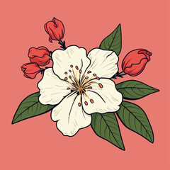 vector garden botanical element collection set