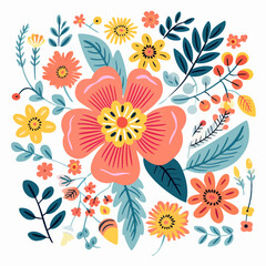 vector garden botanical element collection set