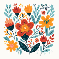 vector garden botanical element collection set