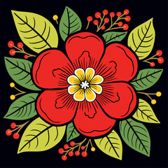 vector garden botanical element collection set