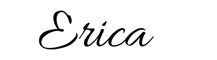 Erica - black color - female name - ideal for websites, emails, presentations, greetings, banners, cards, books, t-shirt, sweatshirt, prints, cricut, silhouette,		

