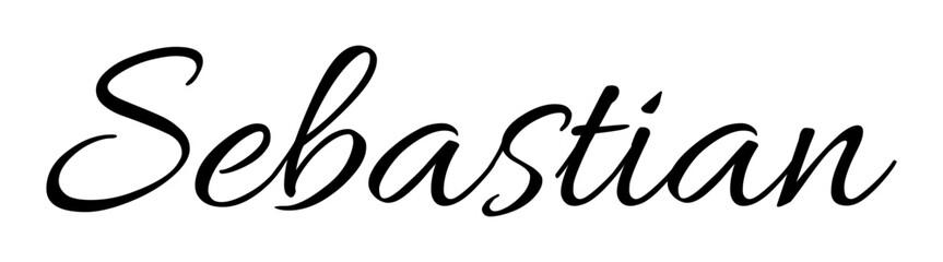 Sebastian - black color - name - ideal for websites, emails, presentations, greetings, banners, cards, books, t-shirt, sweatshirt, prints, cricut, silhouette,		