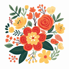 vector garden botanical element set