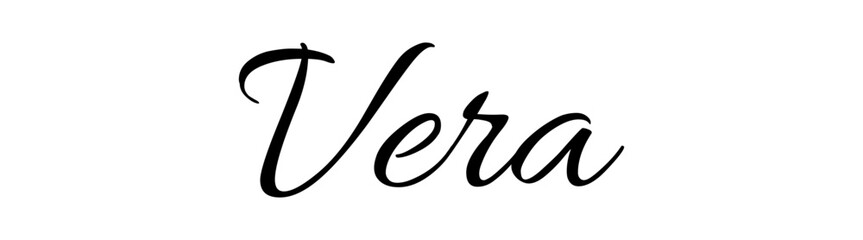 Vera - black color - female name - ideal for websites, emails, presentations, greetings, banners, cards, books, t-shirt, sweatshirt, prints, cricut, silhouette,		

