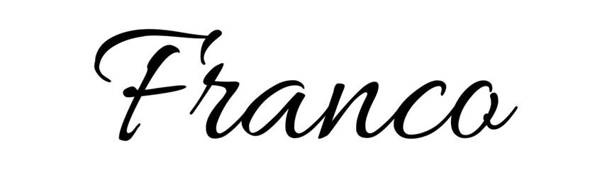 Franco - black color - name - ideal for websites, emails, presentations, greetings, banners, cards, books, t-shirt, sweatshirt, prints, cricut, silhouette,		