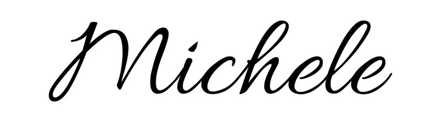 Michele - black color - name - ideal for websites, emails, presentations, greetings, banners, cards, books, t-shirt, sweatshirt, prints, cricut, silhouette,		