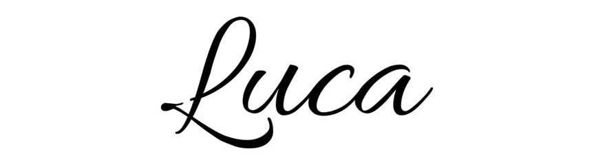 Luca - black color - name - ideal for websites, emails, presentations, greetings, banners, cards, books, t-shirt, sweatshirt, prints, cricut, silhouette,		