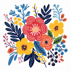 vector garden botanical element set