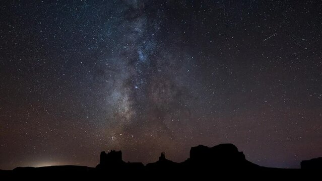 Milky Way Galaxy Monument Valley Timelapse