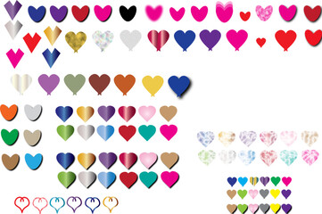 Heart package - over 100 hearts!