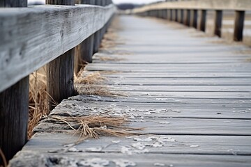 Obraz premium wooden bridge in the snow