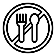 Fasting no meal icon