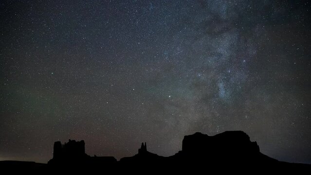 Milky Way Galaxy Monument Valley Timelapse