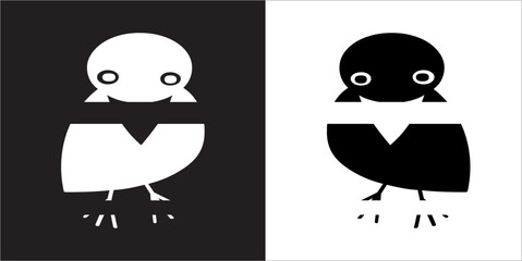 Illustration vector graphics of crow icon
